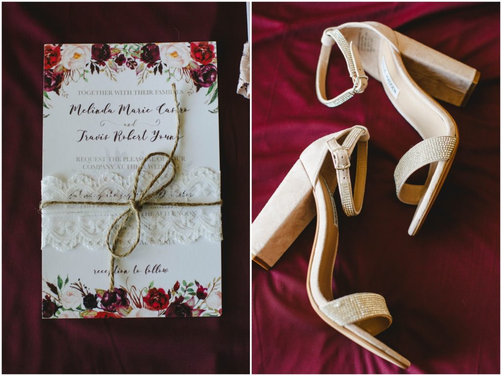 Hidden Acres Lytle Creek Wedding Details and Bridal Shoes