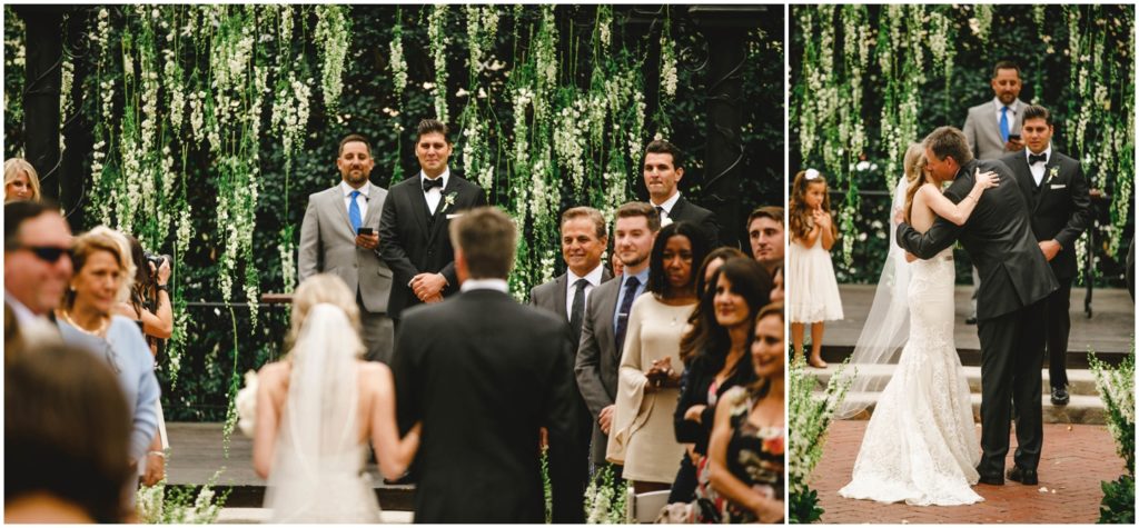 Padua Hills Wedding Claremont California Groom Sees Bride Walk Down Aisle